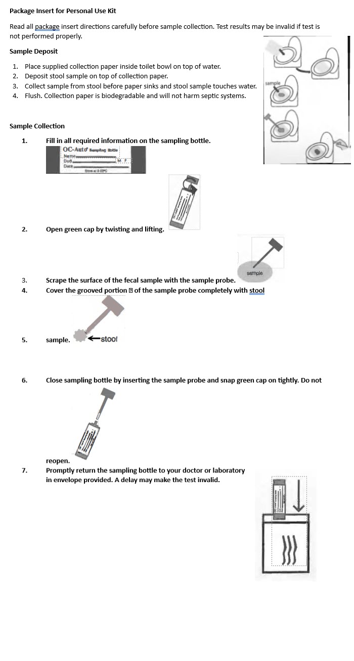 Fit Test Kit Instruction Page