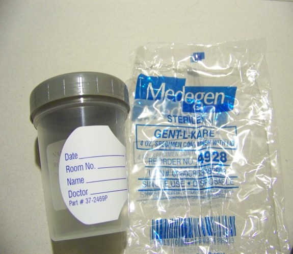 Grey Capped Sterile Specimen Collection Cup